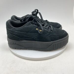 Puma Karmen II Idol Womens 7.5 Black Casual Suede Walking Shoes Sneakers